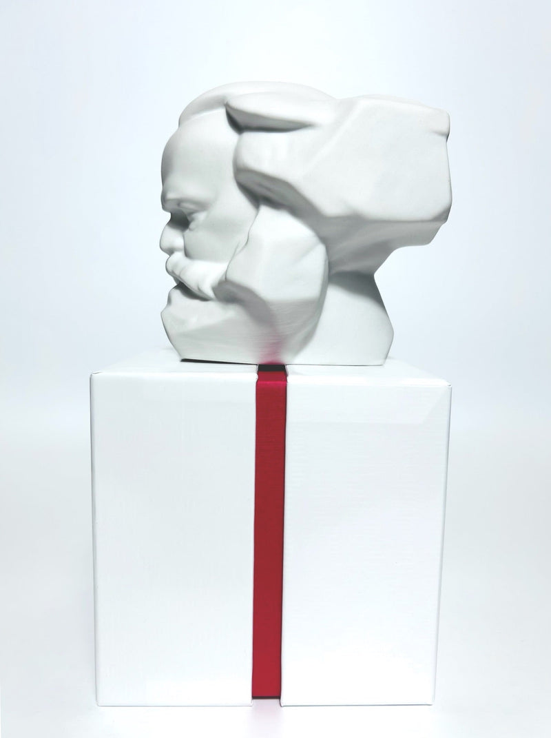 Karl-Marx-Sparkopf, weiß mattes Porzellan
